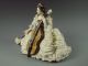 Large Antique Volkstedt German Porcelain Dresden Lace Lady With Cello Figurine Figurines photo 9