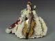Large Antique Volkstedt German Porcelain Dresden Lace Lady With Cello Figurine Figurines photo 10