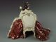 Large Antique Volkstedt German Porcelain Dresden Lace Lady With Cello Figurine Figurines photo 7