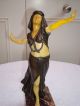 Art Deco Patinated Spelter Figure Of A Dancer With Faux Ivory Arms,  Legs & Face Metalware photo 1