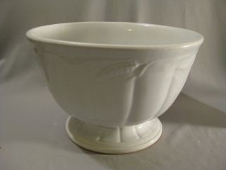 Antique Turner,  Goddard &co Ironstone Mixing Bowl,  Wheat Patt. ,  Pedestal,  Porcelain photo