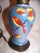 Vintage Japan Lustre Bird Lamp W Wood Base Lamps photo 1