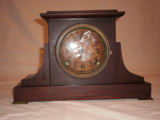 Antique Seth Thomas Wood Mantle Clock photo