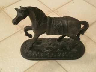 Rare Antique Bronze Cast Horse Art Statue Or Sculptue Art Nouveau Un Signed photo