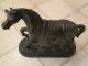 Rare Antique Bronze Cast Horse Art Statue Or Sculptue Art Nouveau Un Signed Metalware photo 4