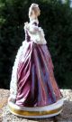 Large Antique German Porcelain Dresden Lace Figurine W/ 50 Red Roses Figurines photo 3