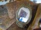 Vintage Hollywood Regency Bronze / Brass French Mirror Mirrors photo 9