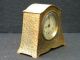 Antique Gilt - Brass American - Made Desk Set Clock Clocks photo 1