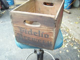 Antique Wooden Beer Crate - Advertising Box - Fedelio Brewery - Wooden Box photo