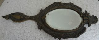 Gorgeous Art Nouveau Bronze Vanity Mirror - Design photo