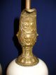 Pair Of Ornate Antique Brass & Porcelain Urn Shape Lamps Lamps photo 7