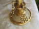 Unique Bronze Brass Candlestick With Mosaic Base And Beaded Tassles Metalware photo 1
