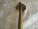 Unique Bronze Brass Candlestick With Mosaic Base And Beaded Tassles Metalware photo 3