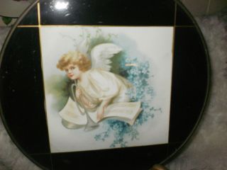 Antique Round With Angel Flue Cover Or Wall Hanging photo