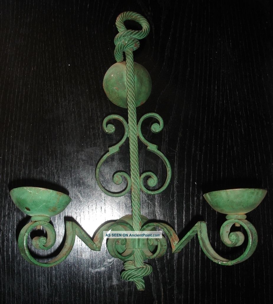 A Wrought Iron Wall Sconce Gilbert Poillerat Metalware photo