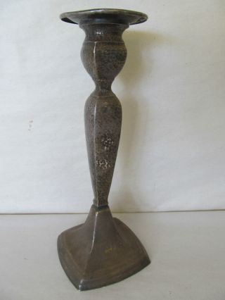 Antique 1907 Forbes Arts & Crafts Candle Holder 810 Hammered Finish Candle Stick photo