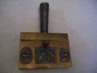 Ornate Brass 5 Inch Lidded Crumb Tray? photo