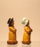 Amazing 19th C.  Kate Greenway Porcelain Boy & Girl Salt Pepper Shaker Figurines Figurines photo 1