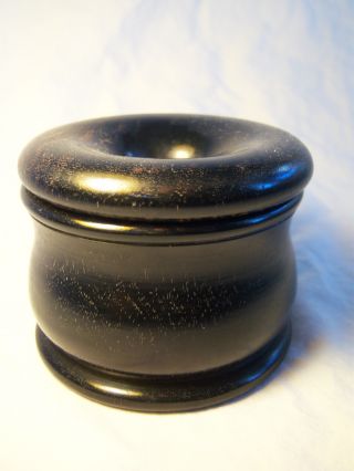 Antique Victorian Steampunk Ebony Hair Container / Vessel photo