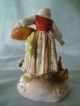 Antique German Carl Thieme Saxonian Porcelain Factory Dresden Girl Feed Chicken Figurines photo 4