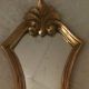 Vintage Italian Rococo Gold Gilt Fleur De Lis Wood Comp Wall Mirror 14 1/2 