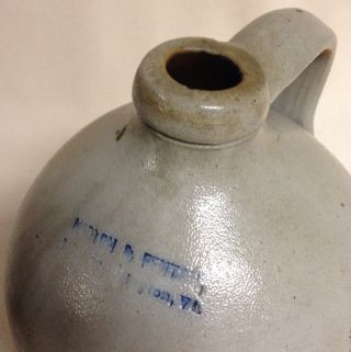 Antique Stoneware: Rare 1gal.  Norton & Fenton Jug,  East Bennington,  Vt photo
