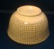 Antique 19th Century Paris Porcelain Footed Bowl Transfer Printed Calico Clover Bowls photo 2