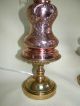 Pair Antique Art Nouveau Period Copper Oil Lamps,  Circa 1890 Lamps photo 3