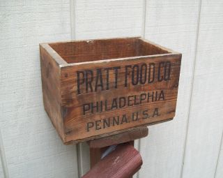 Vintage Wooden Box - Pratt Food Co.  Philadelphia Penna.  Usa photo
