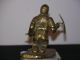 Old Hand Carved Solid Brass Coal Minor Statue Paperweight Metalware photo 3