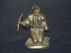 Old Hand Carved Solid Brass Coal Minor Statue Paperweight Metalware photo 7