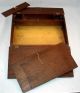 Vtg Antique Post Civil War 1868 Campaign Lap Writing Desk Slope Box Boxes photo 2