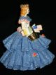 Antique Muller Volkstedt Irish Dresden Lace Patriotic Girl Porcelain Figurine Figurines photo 3
