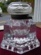 Best Large Quality 19th Century Antique 6 Sided Glass Inkwell N/r Other photo 3