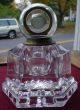 Best Large Quality 19th Century Antique 6 Sided Glass Inkwell N/r Other photo 6