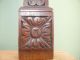 19thc Oak Carved Miniature Grandfather Clock Case Other photo 4