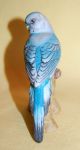 Vintage Lefton Porcelain Ceramic Pottery Small Blue Parakeet Bird Figurine Figurines photo 6
