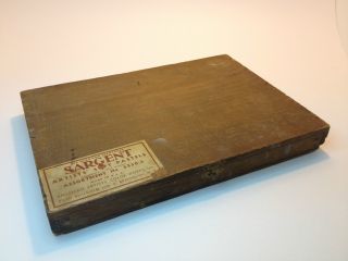 Vintage 1950s Pine Sargent Artist ' S Pastels Box With Supplies photo