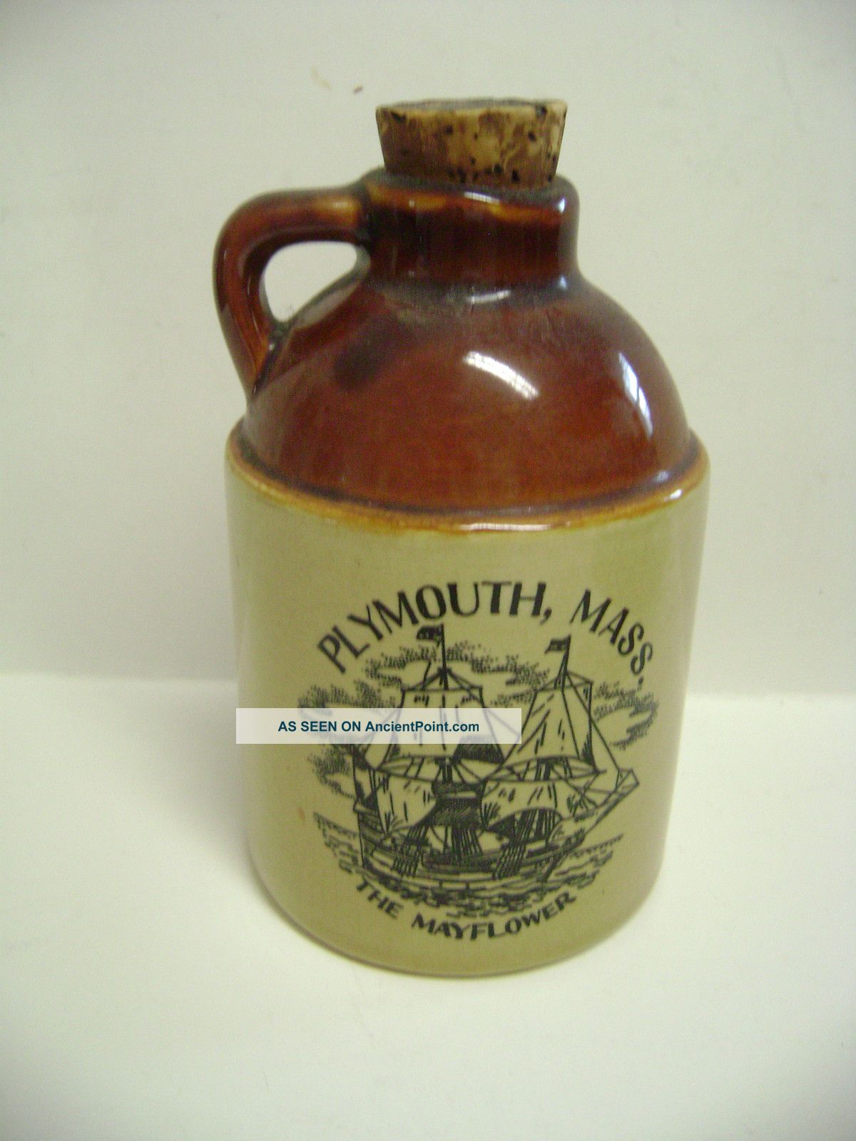 The Mayflower Souvenir Jug - Plymouth,  Mass.  - 4.  5 Inches Jugs photo