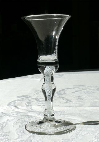 18th C Twist Stem Hand Blown Non - Lead Glass Wine Stem Goblet C1750 - 1780 6 photo