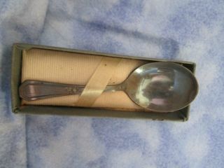 Antique Silver Baby Spoon Dated 1919 photo
