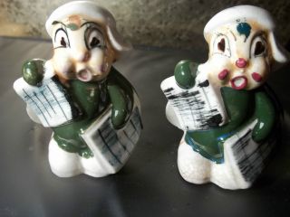 Vintage Salt & Pepper Shakers Lady Bug Newspaper Boys Home Kitchen Collectable photo