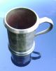 Antique British Rimmed Gunmetal Tavern Pint Mug Victorian Metalware photo 4