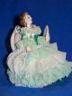 Antique Muller Volkstedt Irish Dresden Lace Lady Eliza Figurine Emerald Collecti Figurines photo 4