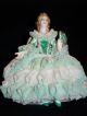 Antique Muller Volkstedt Irish Dresden Lace Lady Eliza Figurine Emerald Collecti Figurines photo 6