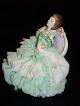 Antique Muller Volkstedt Irish Dresden Lace Lady Eliza Figurine Emerald Collecti Figurines photo 8