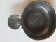 Antique English Crest Sommelier Wine Tasting Cup Pewter Scallop Shell Handle Metalware photo 4