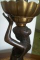 Greek Revival Candleholder - Bronze Figure - Late 19th Century Metalware photo 11