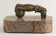 Antique 19th Century Bronze Hand On Ball Sculpture On Stone Stand – Detail Metalware photo 1