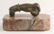 Antique 19th Century Bronze Hand On Ball Sculpture On Stone Stand – Detail Metalware photo 4